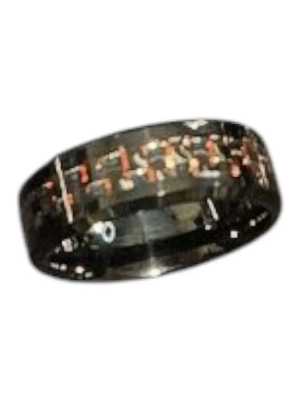Black & Red Tungsten Carbide Ring, One Size 11